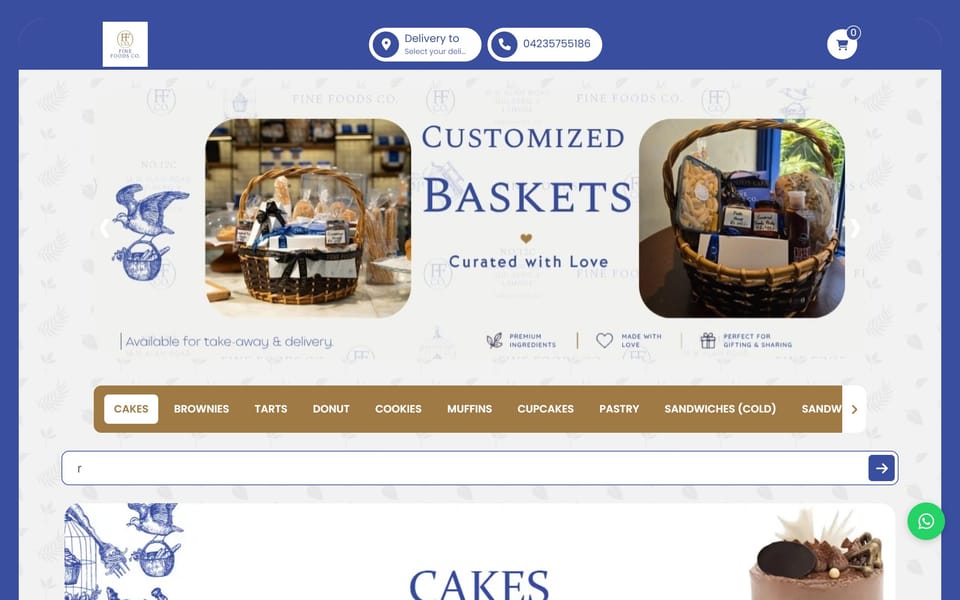 Fine Foods Co. — ordering website built on Brenqo