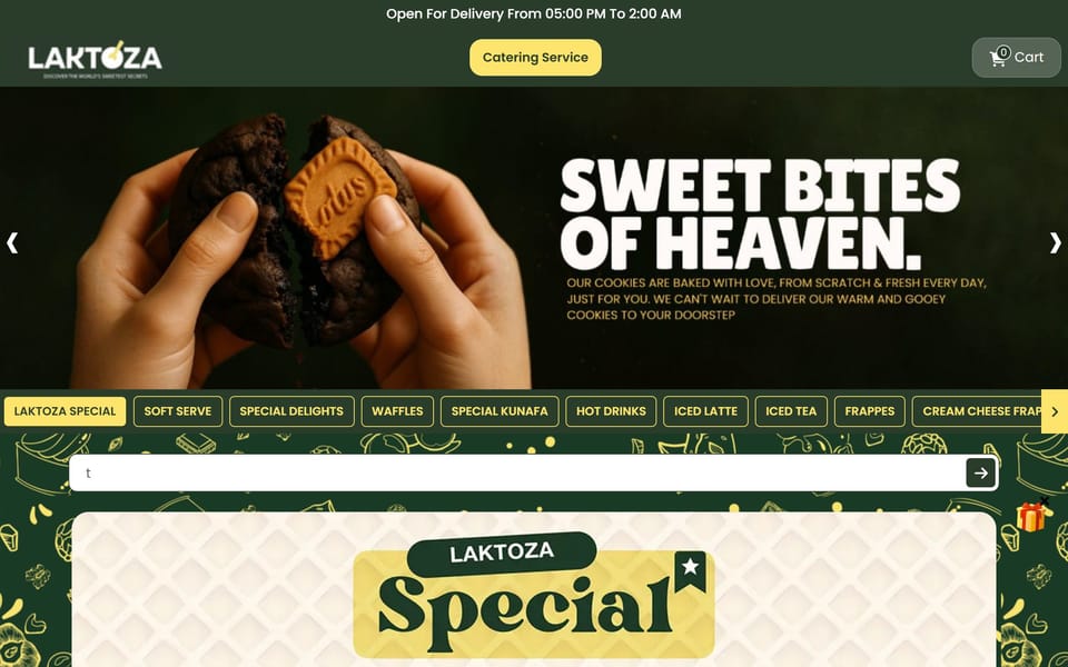Laktoza — ordering website built on Brenqo